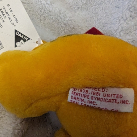 Vintage 1981 Garfield Bah HumBug! Stuck On You Plush - Picture 7 of 10